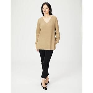NWT Goodthreads Women's Cotton Shaker Stitch Deep V-Neck Jumper Medium